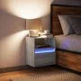 Mesita de noche de pared con luces LED gris Sonoma de , Mesitas de noche - Ref: Foro24-3307985, Precio: 50,99 €, Descuento: %