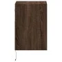 Mesita de noche de pared con luces LED roble marrón de , Mesitas de noche - Ref: Foro24-3307987, Precio: 50,99 €, Descuento: %