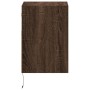 Mesita de noche de pared con luces LED roble marrón de , Mesitas de noche - Ref: Foro24-3307987, Precio: 51,76 €, Descuento: %