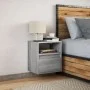 Mesita de noche de pared con luces LED gris Sonoma de , Mesitas de noche - Ref: Foro24-3307985, Precio: 50,99 €, Descuento: %