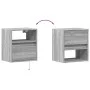 Mesita de noche de pared con luces LED gris Sonoma de , Mesitas de noche - Ref: Foro24-3307985, Precio: 50,99 €, Descuento: %