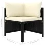 Set de sofás de jardín 4 piezas y cojines ratán sintético negro by vidaXL, Modular outdoor sofas - Ref: Foro24-313516, Price:...