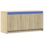 Mueble de TV LED madera de ingeniería roble Sonoma 100x34x50 cm de , Muebles TV - Ref: Foro24-852210, Precio: 81,66 €, Descue...