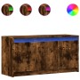 Mueble de TV LED madera ingeniería roble ahumado 100x34x50 cm de , Muebles TV - Ref: Foro24-852212, Precio: 82,00 €, Descuent...