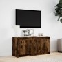 Mueble de TV LED madera ingeniería roble ahumado 100x34x50 cm de , Muebles TV - Ref: Foro24-852212, Precio: 82,00 €, Descuent...