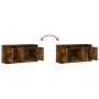 Mueble de TV LED madera ingeniería roble ahumado 100x34x50 cm de , Muebles TV - Ref: Foro24-852212, Precio: 82,00 €, Descuent...