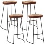 Set de mesa alta y taburetes 5 pzas madera maciza mango y metal de , muebles para cocinas y comedores - Ref: Foro24-3216416, ...