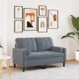 Sofá de 2 plazas con cojines terciopelo gris oscuro 120 cm de , Sofás - Ref: Foro24-3278210, Precio: 215,09 €, Descuento: %