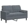 Sofá de 2 plazas con cojines terciopelo gris oscuro 120 cm de , Sofás - Ref: Foro24-3278210, Precio: 215,09 €, Descuento: %
