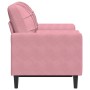 Sofá de 2 plazas con cojines terciopelo rosa 120 cm de , Sofás - Ref: Foro24-3278212, Precio: 255,90 €, Descuento: %