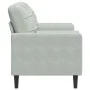 Sofá de 2 plazas con cojines terciopelo gris claro 140 cm de , Sofás - Ref: Foro24-3278219, Precio: 220,96 €, Descuento: %