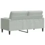 Sofá de 2 plazas con cojines terciopelo gris claro 140 cm de , Sofás - Ref: Foro24-3278219, Precio: 220,96 €, Descuento: %