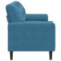 Sofá de 3 plazas con cojines terciopelo azul 180 cm de , Sofás - Ref: Foro24-3278238, Precio: 347,85 €, Descuento: %