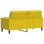 Sofá de 2 plazas con cojines terciopelo amarillo 140 cm de , Sofás - Ref: Foro24-3278225, Precio: 258,02 €, Descuento: %