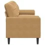 Sofá de 3 plazas con cojines terciopelo marrón 210 cm de , Sofás - Ref: Foro24-3278246, Precio: 305,09 €, Descuento: %