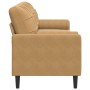 Sofá de 3 plazas con cojines terciopelo marrón 210 cm de , Sofás - Ref: Foro24-3278246, Precio: 310,29 €, Descuento: %