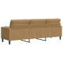 Sofá de 3 plazas con cojines terciopelo marrón 210 cm de , Sofás - Ref: Foro24-3278246, Precio: 305,09 €, Descuento: %
