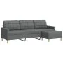 Dreisitzer-Sofa mit dunkelgrauem Stoffhocker, 210 cm. von , Sofas - Ref: Foro24-3278250, Preis: 327,50 €, Rabatt: %