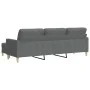Dreisitzer-Sofa mit dunkelgrauem Stoffhocker, 210 cm. von , Sofas - Ref: Foro24-3278250, Preis: 327,50 €, Rabatt: %