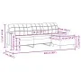 Dreisitzer-Sofa mit dunkelgrauem Stoffhocker, 210 cm. von , Sofas - Ref: Foro24-3278250, Preis: 327,50 €, Rabatt: %