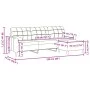 Sofá de 3 plazas con taburete de terciopelo marrón 210 cm de , Sofás - Ref: Foro24-3278284, Precio: 335,24 €, Descuento: %