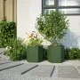 Jardineras hexagonales 2 uds acero verde oliva 46x40x45 cm de , Maceteros y jardineras - Ref: Foro24-851115, Precio: 69,95 €,...