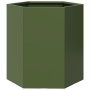 Jardineras hexagonales 2 uds acero verde oliva 46x40x45 cm de , Maceteros y jardineras - Ref: Foro24-851115, Precio: 71,97 €,...