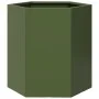 Jardineras hexagonales 2 uds acero verde oliva 46x40x45 cm de , Maceteros y jardineras - Ref: Foro24-851115, Precio: 69,95 €,...