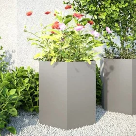 Jardinera hexagonal 2 uds acero inoxidable 46x40x45 cm de , Maceteros y jardineras - Ref: Foro24-851117, Precio: 97,63 €, Des...