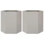 Jardinera hexagonal 2 uds acero inoxidable 46x40x45 cm de , Maceteros y jardineras - Ref: Foro24-851117, Precio: 97,63 €, Des...