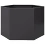 Black steel hexagonal planter 69x60x45 cm by , Pots and planters - Ref: Foro24-851122, Price: 64,46 €, Discount: %
