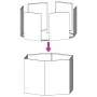 Black steel hexagonal planter 69x60x45 cm by , Pots and planters - Ref: Foro24-851122, Price: 64,46 €, Discount: %