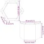Black steel hexagonal planter 69x60x45 cm by , Pots and planters - Ref: Foro24-851122, Price: 64,46 €, Discount: %