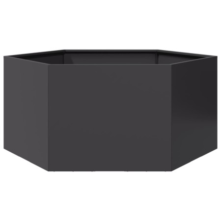 Jardinera hexagonal acero negra 104x90x45 cm de , Maceteros y jardineras - Ref: Foro24-851129, Precio: 81,84 €, Descuento: %