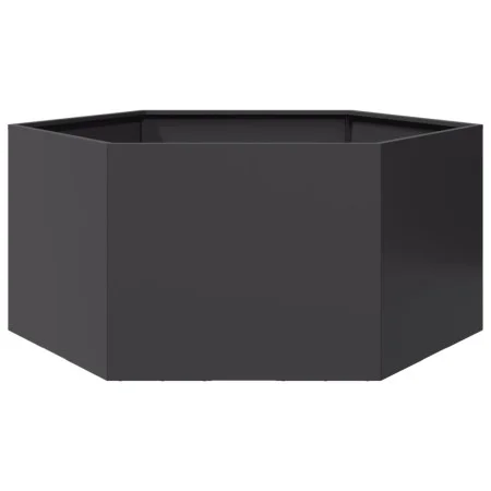 Jardinera hexagonal acero negra 104x90x45 cm de , Maceteros y jardineras - Ref: Foro24-851129, Precio: 76,67 €, Descuento: %