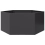 Jardinera hexagonal acero negra 104x90x45 cm de , Maceteros y jardineras - Ref: Foro24-851129, Precio: 81,84 €, Descuento: %