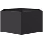 Jardinera hexagonal acero negra 104x90x45 cm de , Maceteros y jardineras - Ref: Foro24-851129, Precio: 81,84 €, Descuento: %