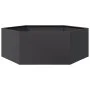 Jardinera hexagonal acero negra 138x120x45 cm de , Maceteros y jardineras - Ref: Foro24-851136, Precio: 93,88 €, Descuento: %