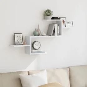Estante de pared madera de ingeniería blanco 104x15x49 cm de , Estantes y estanterías - Ref: Foro24-853200, Precio: 32,57 €, ...