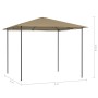 Cenador gris taupé 3x3x2,6 m 160 g/m² de vidaXL, Carpas y cenadores - Ref: Foro24-313609, Precio: 163,51 €, Descuento: %