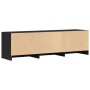 Mueble de TV con LED madera de ingeniería negro 140x34x40 cm de , Muebles TV - Ref: Foro24-852244, Precio: 103,48 €, Descuent...