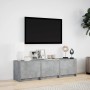 Mueble de TV LED madera ingeniería gris hormigón 140x34x40 cm de , Muebles TV - Ref: Foro24-852246, Precio: 88,14 €, Descuent...