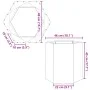 Jardinera hexagonal acero negra 46x40x45 cm de , Maceteros y jardineras - Ref: Foro24-851108, Precio: 48,07 €, Descuento: %