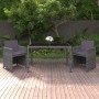 Set comedor para jardín 3 pzas y cojines ratán sintético gris de , Conjuntos de jardín - Ref: Foro24-3095490, Precio: 290,84 ...