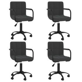 Sillas de comedor giratorias 4 unidades terciopelo negro de , Sillas de comedor - Ref: Foro24-3088009, Precio: 288,81 €, Desc...