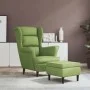 Sillón orejero y taburete de terciopelo verde claro de , Sillones - Ref: Foro24-3115934, Precio: 274,28 €, Descuento: %
