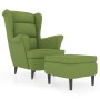 Sillón orejero y taburete de terciopelo verde claro de , Sillones - Ref: Foro24-3115934, Precio: 273,08 €, Descuento: %