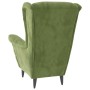 Sillón orejero y taburete de terciopelo verde claro de , Sillones - Ref: Foro24-3115934, Precio: 273,08 €, Descuento: %
