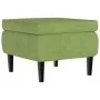 Sillón orejero y taburete de terciopelo verde claro de , Sillones - Ref: Foro24-3115934, Precio: 274,28 €, Descuento: %