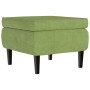 Sillón orejero y taburete de terciopelo verde claro de , Sillones - Ref: Foro24-3115934, Precio: 273,08 €, Descuento: %